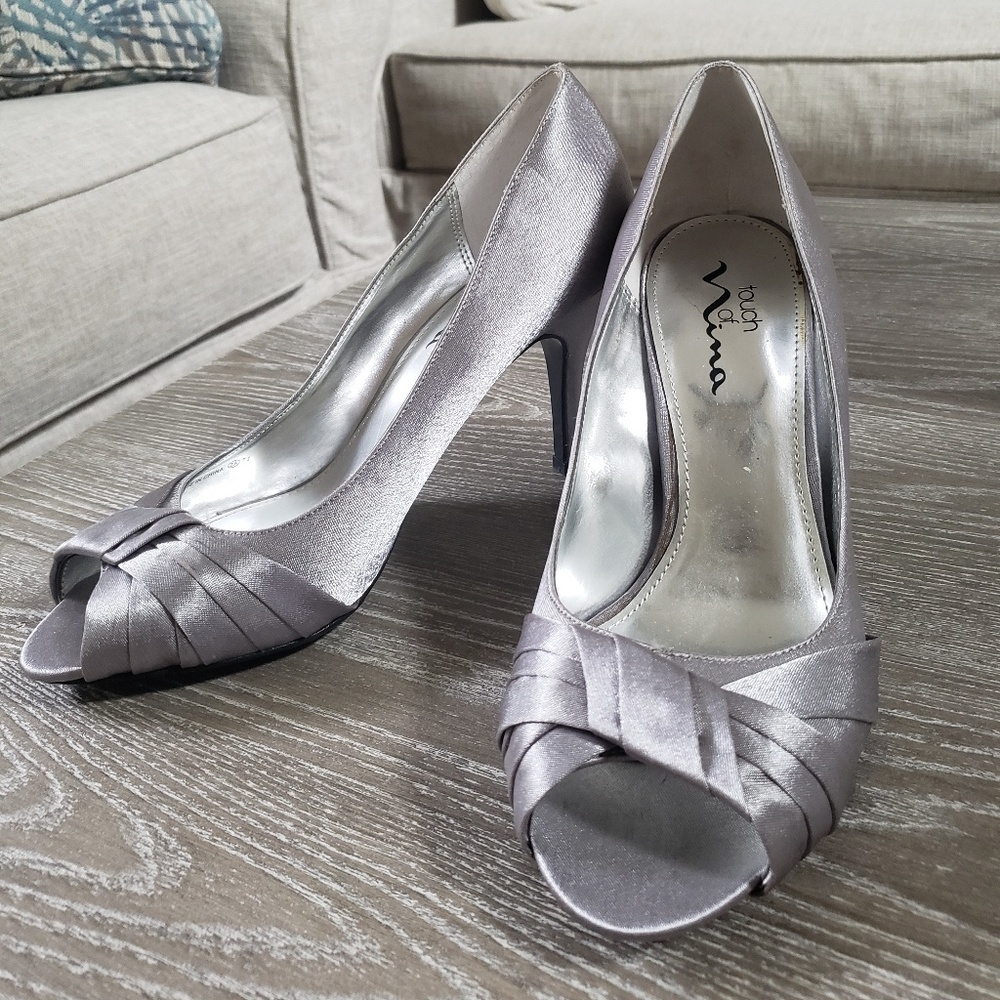 Silver Open Toed Heals